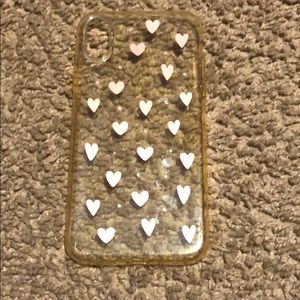Pink Heart iPhone X Phone Case